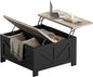 Yaheetech Lift Top Coffee Table with Storage, Square Coffee Table for Living Room, 31.5 Inches Center Tables with Large Hidden Storage Compartment for Home Office, Black&Gray