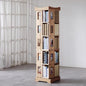 Wooden Rotating Bookshelf, Larger Solid Wood Revolving Bookcase,360°Spinning Book Shelf Tower,Floor Standing Storage Rack,Corner Organizer for Small Space,Study,Office,17"x17"x69.75"(5-Tier)