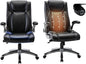 COLAMY Ergonomic Home Office Chair-Adjustable Lumbar Support for Extra Comfort, High Back Design with Padded Flip-up Arms for Adult Working, Study, Gaming (Black), 250lbs