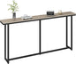 Yaheetech Narrow Console Table with Sturdy Metal Frame, 63 Inch Extra Long Entryway Sofa Table for Behind Couch, Hallway, Living Room, Gray