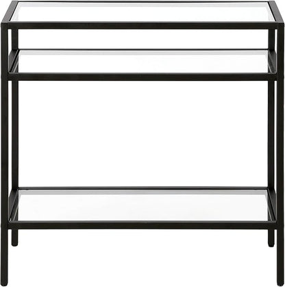 Henn&Hart Sivil Side Table, 24" Wide, Black