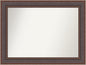 Amanti Art Brown Bathroom Mirror for Over Sink, 35x46 Moab Brown Bronze Rectangle Vanity Mirror, X-Large Modern Frame, Hangs Horizonally and Vertically, Bathroom Wall Decor, Non-Beveled Edge