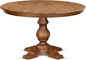 F55-0N-TP - Mid Century Modern Dining Table with Acacia Wood Round Tabletop, Antique Walnut Finish