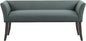 Madison Park Accent Bench, Upholstered with Nailhead Trim, & Padded Seat Entryway Bench Small, End of Bed Bench with Back, 49.5" W x 19.25" D x 23" H, Slate Blue