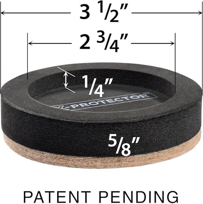Felt Furniture Sliders for Hardwood Floors X-PROTECTOR 8 PCS 3 ½” - Furniture Slider with Unique Design - Heavy-Duty Furniture Movers for Hard Surfaces - Felt Sliders - Move Your Furniture Easily!