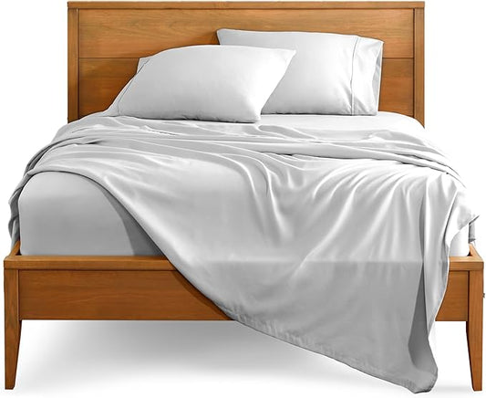 Bare Home King Sheet Set - Luxury 1800 Ultra-Soft Microfiber King Bed Sheets - Double Brushed - Deep Pockets - Easy Fit - 4 Piece Set - Bedding Sheets & Pillowcases (King, Cloud Grey)