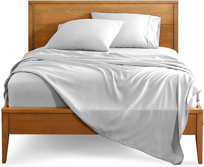 Bare Home Twin XL Sheet Set - College Dorm Size - Luxury 1800 Ultra-Soft Microfiber Twin Extra Long Bed Sheets - Deep Pockets - Easy Fit - Extra Soft - 3 Piece Set - Bed Sheets (Twin XL, Cloud Grey)