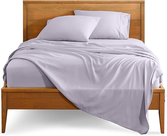 Bare Home California King Sheet Set - 1800 Ultra-Soft Microfiber Cal King Bed Sheets - Double Brushed - Deep Pockets - Easy Fit - 4 Piece Set - Bed Sheets (Cal King, Light Lavender)