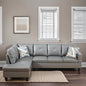 L-Shaped Sectional Sofa, Modern Sectional Couches Home Sofas for Living Room with Movable Chaise, Modular Living Room Sets Furniture for Apartment Bedroom & Office, Dark Grey