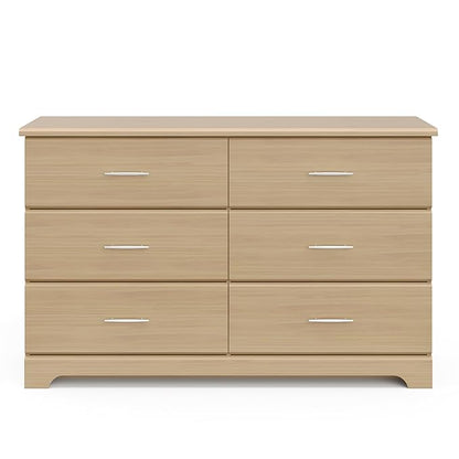 Storkcraft Brookside 6-Drawer Dresser (Driftwood) – GREENGUARD Gold Certified, Nursery & Kids Storage, Nursery Essentials, Kids Room Storage, Durable Bedroom Dresser