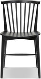 POLY & BARK Ligna Dining Chair Oak – Mid-Century Inspired Chair with Sculpted Spindle Back – Solid American Walnut Frame and Engineered Wood Veneered Seat – Fully Assembled and Ready to Use