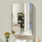 WEER 20X30 Inch Brushed Nickel Bathroom Mirror, Brushed Silver Metal Frame Mirror, Rounded Rectangle Silver Bathroom Vanity Mirror, Tempered Glass, Anti-Rust, Hangs Horizontally or Vertically