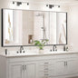 60x30 Inch Bathroom Mirror for Wall, Aluminum Frame Rectangle Rectangular Vanity Mirror, Modern Large for Bedroom, Living Room, Horizontal or Vertical, Black