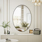 Koonmi Black Oval Bathroom Mirror, 24"x36" Bathroom Vanity Mirror, Oval Mirror for Bedroom Living Room Entryway, Hangs Horizontal or Vertical