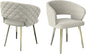 Ottomanson Dining Chair, Set of 2, Beige/Gold