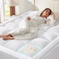 Anluoer California King Mattress Topper, Memory Foam Pillow Top Mattress Topper for Back Pain, Extra Thick Breathable Mattress Pad with 8-21" Deep Pocket, 72x84 Inches, White