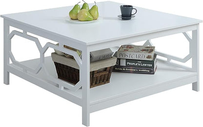 Convenience Concepts Omega Square 36" Coffee Table, White