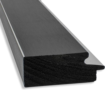 Amanti Art Black Bathroom Mirror for Over Sink, 30x42 Eva Black Silver Rectangle Vanity Mirror, Large Modern Contemporary Frame, Hangs Horizonally and Vertically, Bathroom Wall Decor, Beveled Edge