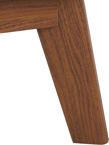 SAFAVIEH ESMA TV Stand for up to 60" Flatscreen – Walnut Brown, Low Sideboard with 2 Sliding Doors, 1 Open Shelf, 1 Drawer, Entertainment Media Console (MED9638A)