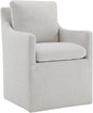Upholstered Dining Chairs with Casters Modern Accent Armchair with Rollers for Diningroom Bedroom Livingroom Reading Room