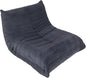 Bean Bag Chair - Memory Foam Bean Bag Chair for Adults, Comfy High-Resilience Single Sofa, Small Space Floor Chair, Chaise Lounge for Living Room, Bedroom (Dark Blue, Wrinkles)
