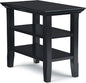SIMPLIHOME Acadian 14-inch Wide Solid Wood Narrow End Table in Black, Transitional-Style Side Table for Living Room, Bedroom, or Family Room with 2 Open Shelves