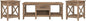 Bush Furniture Key West Coffee Table with Set of 2 End Tables in Reclaimed Pine