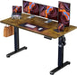 ErGear Height Adjustable Electric Standing Desk, 55 x 28 Inches Sit Stand up Desk, Large Memory Computer Home Office Desk with Two-Piece Desktop (Vintage Brown)