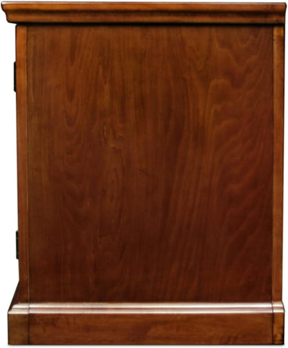 Leick Home 87360 TV Stand with Enclosed Storage For 65" TV's, Westwood Brown Cherry