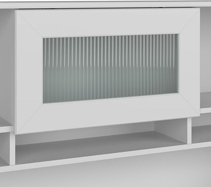 Bush Furniture Cabot L Shaped Desk with Hutch | Corner Desk with Storage for Home Office in White | 60W L Shaped Computer Desk