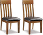 Signature Design by Ashley Ralene Rake Back 19" Dining Room Chair 2 Count, Medium Brown