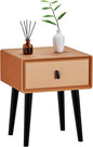 VICITON Nightstand,Fully Assembled Bedside Cabinet Mid Century Night Stand Modern Side Table for Living Room, Bedroom(Orange)