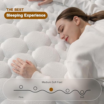 Queen Mattress,14 Inch Queen Size Mattresses in a Box,Medium Firm Queen Hybrid Mattress,with Memory Foam and Individual Pocket Spring for Motion Isolation & Silent Sleep&& Pressure Relief，80" x 60"