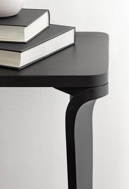 Kate and Laurel Escalon Modern Rectangle Wood Side Table, 22 x 14 x 26, Black, Transitional Decorative End Table for Use as a Bedroom Nightstand or Living Room Accent Table