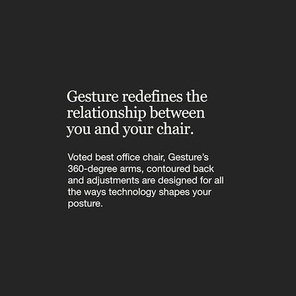 Steelcase Gesture Office Chair - Ergonomic Work Chair with Wheels for Carpet - Comfortable - Intuitive-to-Adjust for Desk - 360-Degree Arms - Blue Jay Fabric