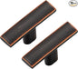 15 Pack Cabinet Handles Single Hole - Curved Cabinet Knobs Oil Rubbed Bronze Drawer Pulls for Kitchen Cupboard Solid Pulls for Dresser Drawer Arch Hardware
