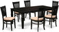 East West Furniture LGVA7-BLK-C 7 Piece Modern Dining Table Set Consist of a Rectangle Wooden Table with Butterfly Leaf and 6 Linen Fabric Kitchen Dining Chairs, 42x84 Inch, Black