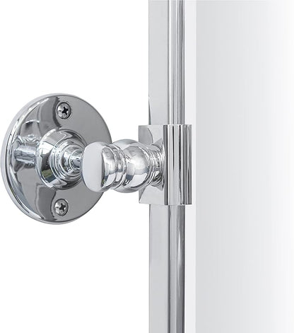 TEHOME 30x40'' Chrome Pivot Mirror Bathroom Tilt Vanity Mirror Large 40x30'' Polished Nickel Metal Framed Rectangle Tilting Beveled Vanity Mirrors for Wall, Vertical