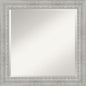 Amanti Art White Bathroom Mirror for Over Sink, 25x25 Rustic White Wash Square Vanity Mirror, Medium Rustic Farmhouse Wood Frame, Hangs Horizonally and Vertically, Bathroom Wall Decor, Beveled Edge