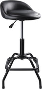 SMART JERRY - Garage Shop Stools, Counter Height Bar Stools, Swivel Barstools Height Adjustable, Work Bench Stool with Back, Kitchen Bar Height Chairs, Black (330lb Weight Capacity)