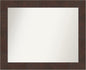 Amanti Art White Bathroom Mirror for Over Sink, 26x32 Wedge White Rectangle Vanity Mirror, Large Modern Frame, Hangs Horizonally and Vertically, Bathroom Wall Decor, Non-Beveled Edge from WI, USA