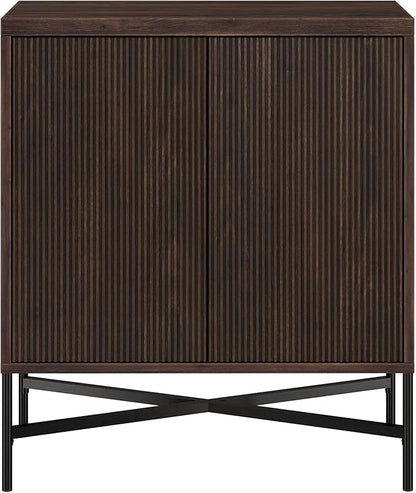 Henn&Hart 28" Wide Rectangular Accent Cabinet in Brown, for Home, Living Room, Bedroom, Entertainment Room, Office