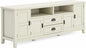 SIMPLIHOME Burlington SOLID WOOD 72 Inch Wide Transitional TV Media Stand in Antique White for TVs up to 80 Inches, For the Living Room and Entertainment Center