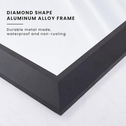 Amorho Black Bathroom Mirror, 36x36 Inch Thick Metal Framed Wall Mirrors for Over Sink, Bedroom, Living Room, Entryway, Rectangle Wall-Mounted Mirrors(Horizontal/Vertical).