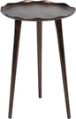 Kate and Laurel Alessia Modern Round Metal Side Table; 15 x 15 x 22; Bronze; Decorative Glam Cast Aluminum End Table with Deckled Edge for Bedroom Nightstand or Living Room Accent