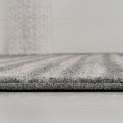 JONATHAN Y Khalil Modern Berber Stripe Gray/Cream Indoor Area Rug, 3x5, Contemporary, Bohemian, Easy-Cleaning for Living Room, Bedroom, Kitchen, Pet Friendly, Non-Shedding (MOH207G-3)