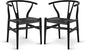 POLY & BARK Weave Chair Set of 2 in Pitch Black