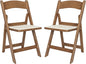 Flash Furniture Hercules Folding Resin– 2 Pack 800LB Weight Capacity Event Chair, Set of 2, Chestnut