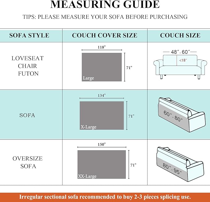 STACYPIK Silver Gray Sofa Cover for Dogs, Herringbone Couch Cover for Sectional, Pets Protector for 3 Cushion Couch, Washable Anti-Slip Loveseat Cushion Cover with Tassel, Multi-Use Blankets-71X134IN