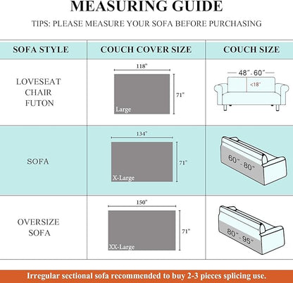 STACYPIK Blue Waterproof Blue Couch Cover, Sofa Cover for 3 Cushion Couch Pet-Friendly, Non-Slip Anti-Scratch Couch Cover for Dogs, L Shaped Sectional Cover, Washable Furniture Protector-71X134IN
